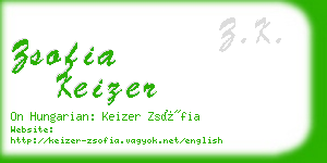 zsofia keizer business card